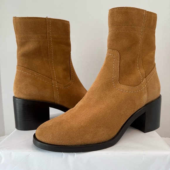 Aquatalia Bellamy Suede Weatherproof Boots Tan Size 9 - Picture 1 of 12
